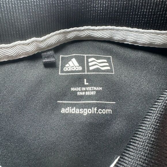 Adidas Adizero Running 3/4 Button Up Long Sleeve Shirt Men's Size Large Black - Picture 5 of 5